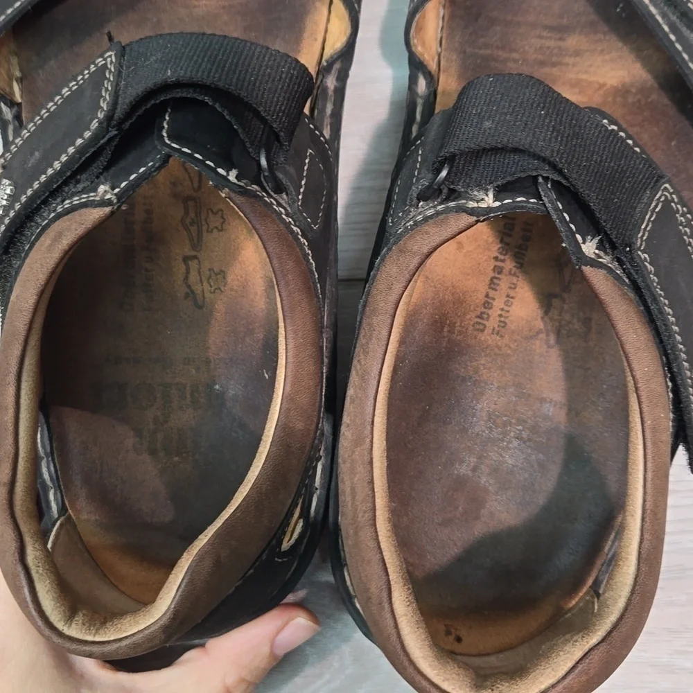 Finn Comfort Women Samara Leather Hook&loop Sandals shoes sz 42/11